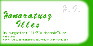 honoratusz illes business card